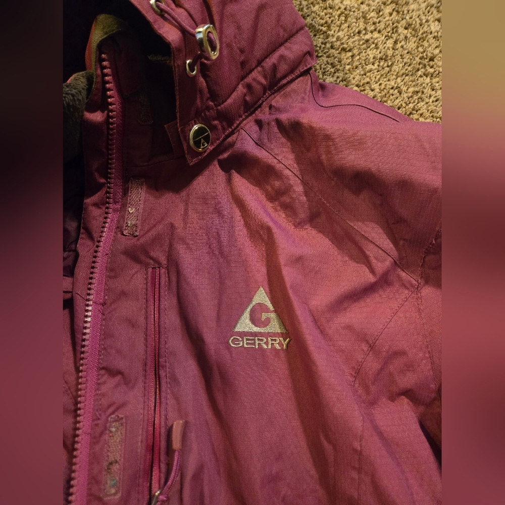 Gerry purple winter jacket w/ detachable snapped hood Womens XL - Picture 2 of 11